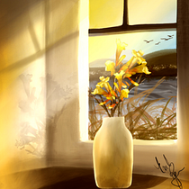 Vista da Janela. Un projet de Art conceptuel, Illustration numérique, Peinture numérique , et Théorie des couleurs de Eveli Rayane da Silva Ramos - 19.03.2025