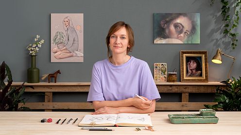 Ritratto su blocco da disegno: esplora il volto umano